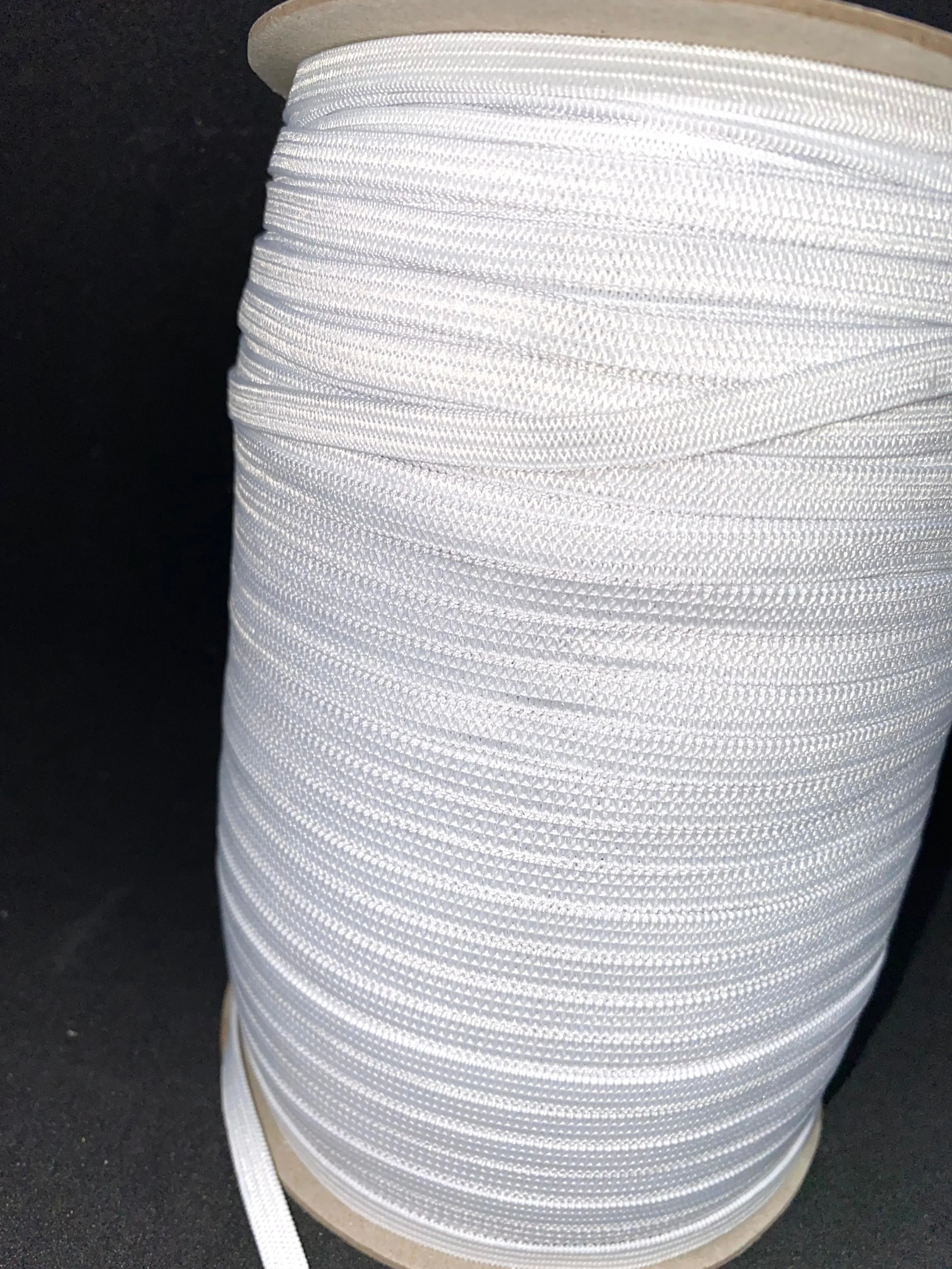 1/4" White Knitted Elastic