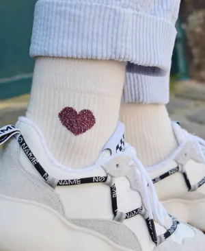 Adèle socks with a sparkling Heart
