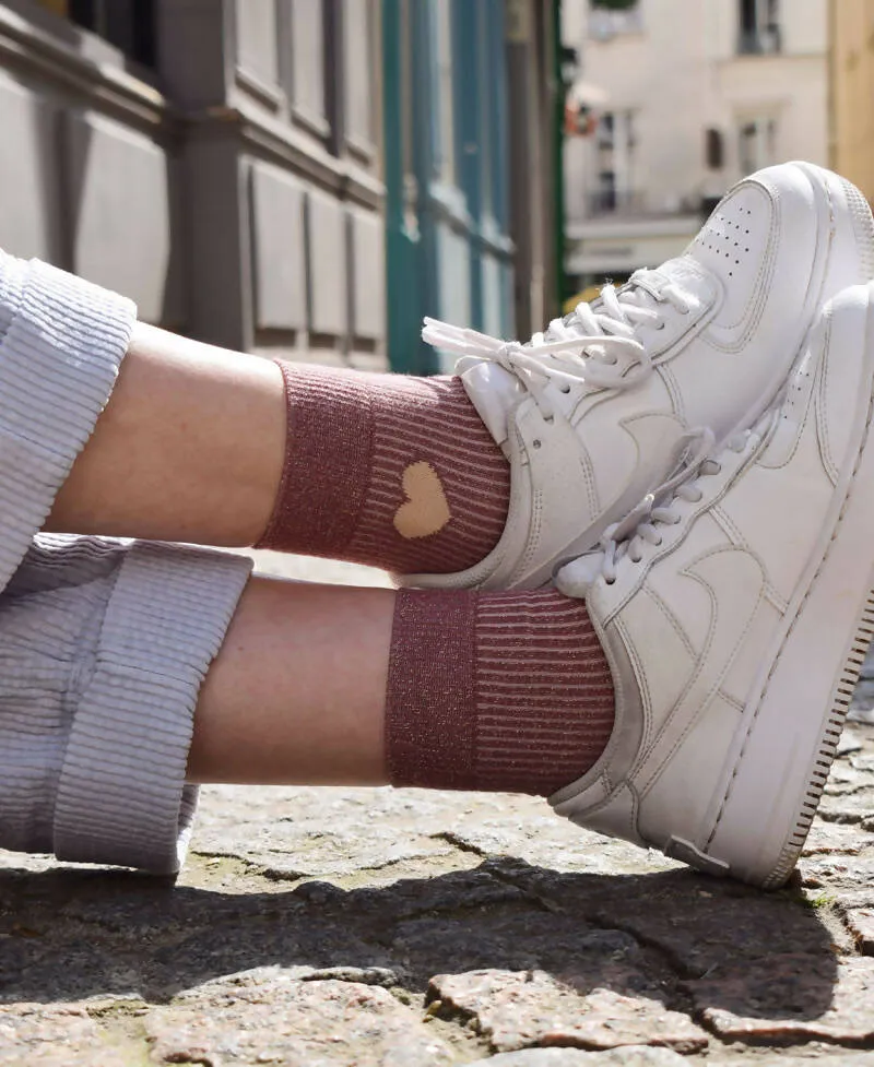 Adèle socks with a sparkling Heart