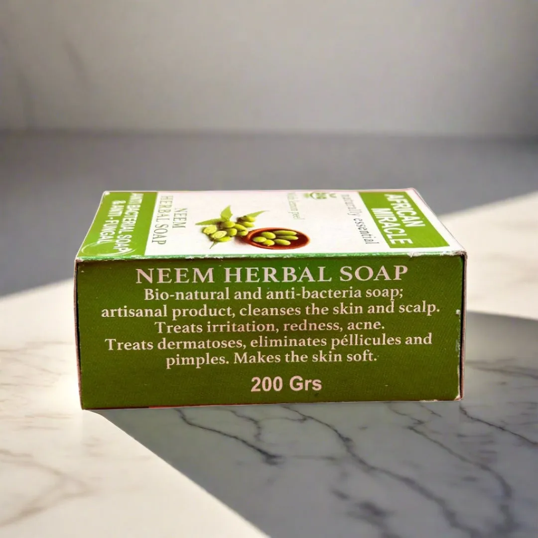 African Miracle Natural Neem Herbal Soap 200g