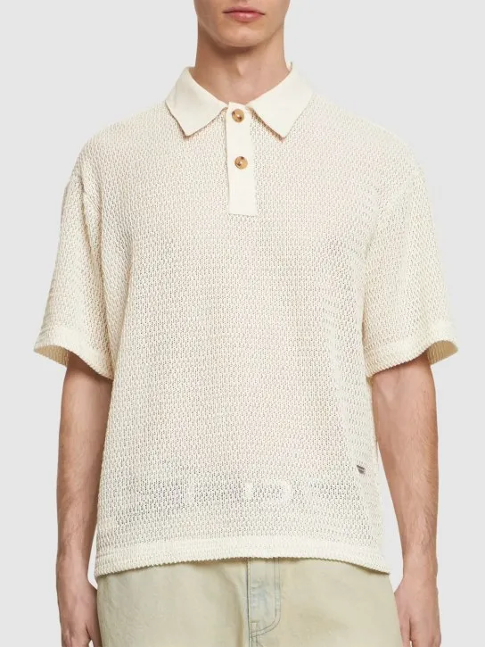After Pray   Lope knitted panel polo 