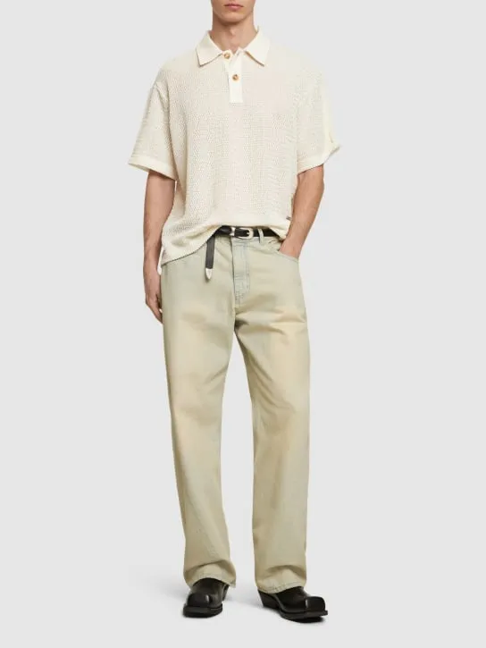 After Pray   Lope knitted panel polo 