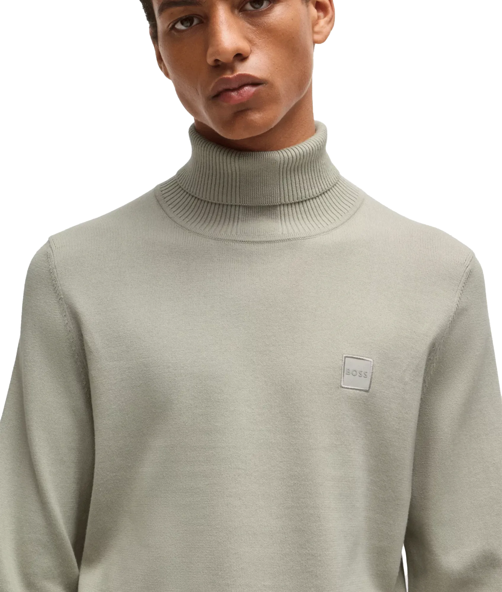Akiro Rollneck Regular-fit Sweater in Cotton and Cashmere - Beige