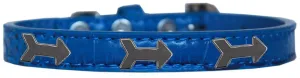 Arrows Widget Croc Dog Collar Blue Size 12