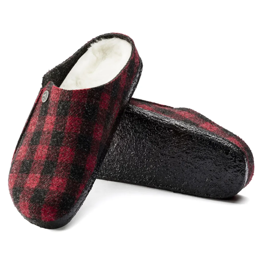 Birkenstock Zermatt Shearling - 1017542 - Plaid Red