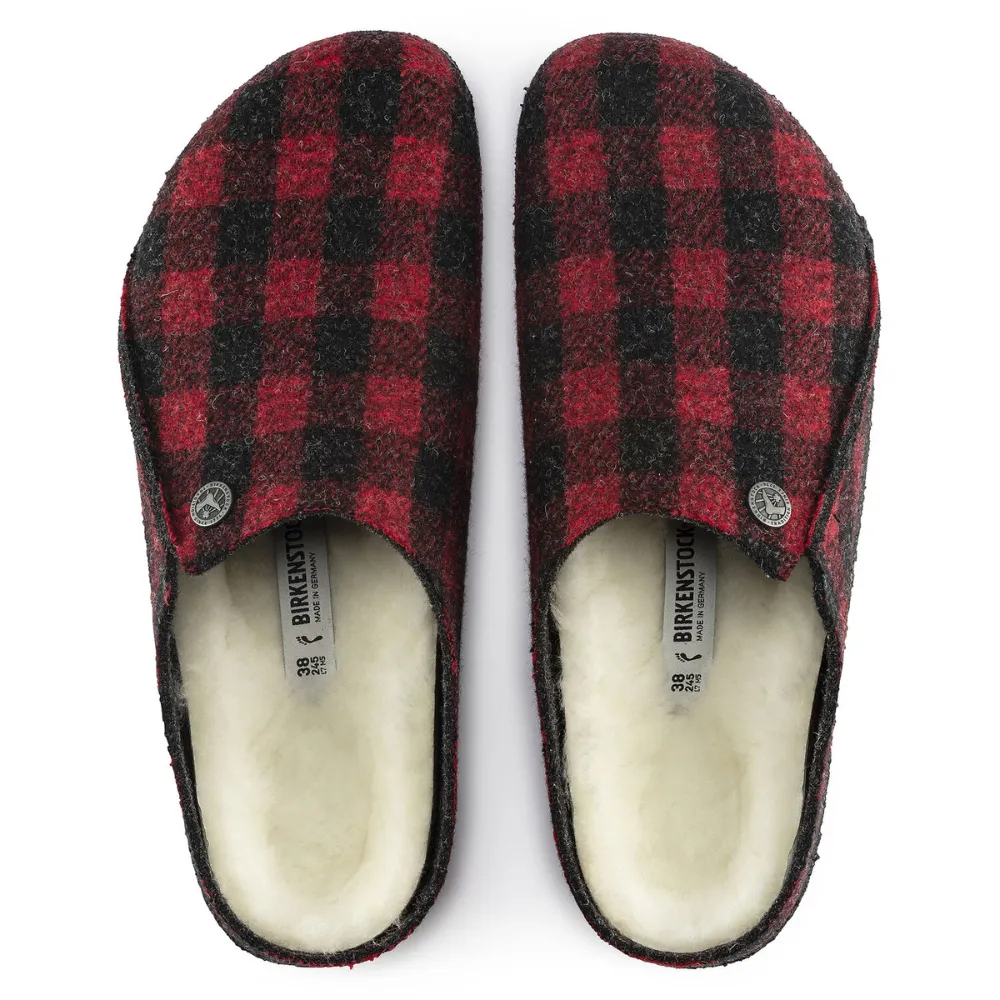Birkenstock Zermatt Shearling - 1017542 - Plaid Red