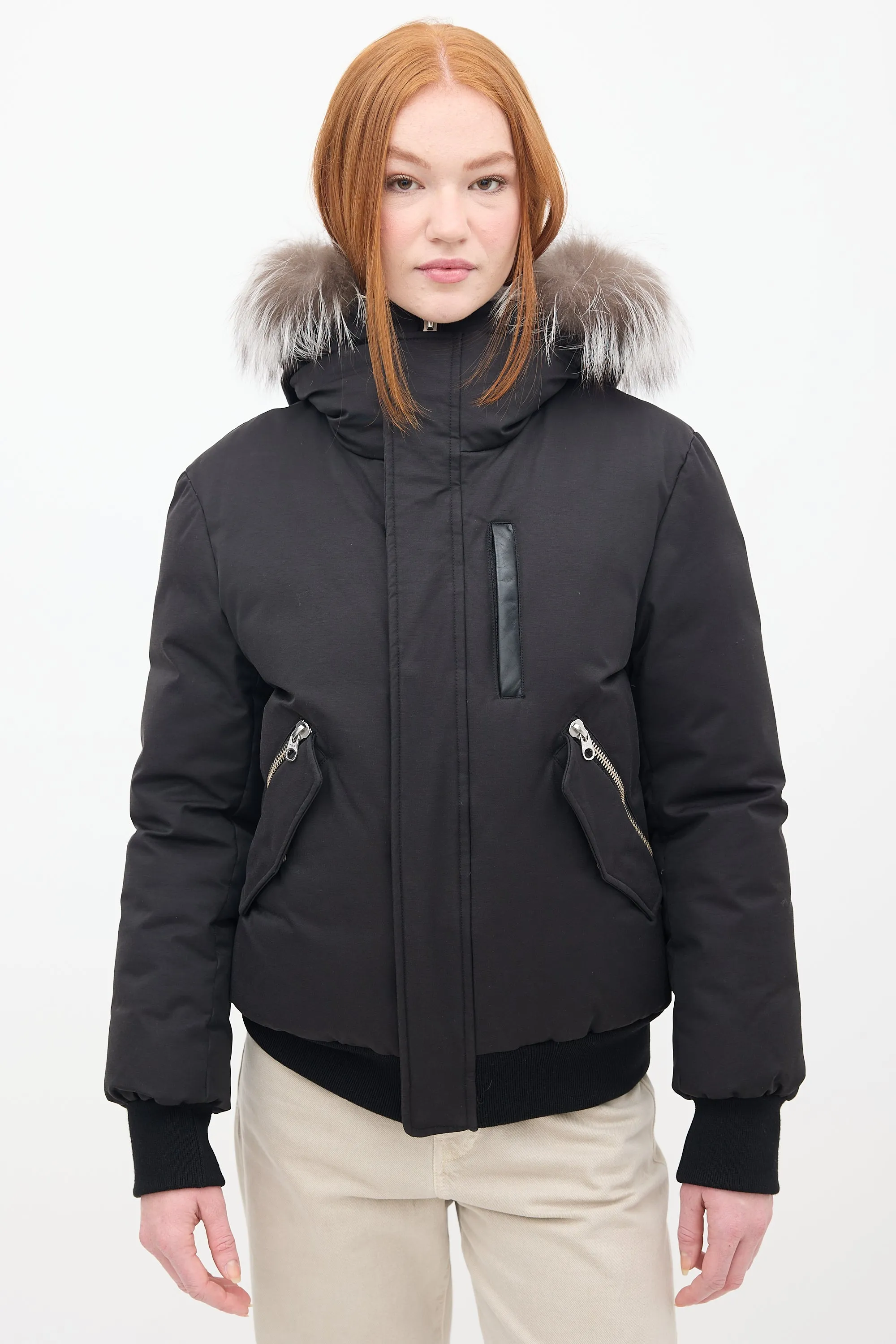 Black Down & Fur Trim Glen 2-in-1 Jacket