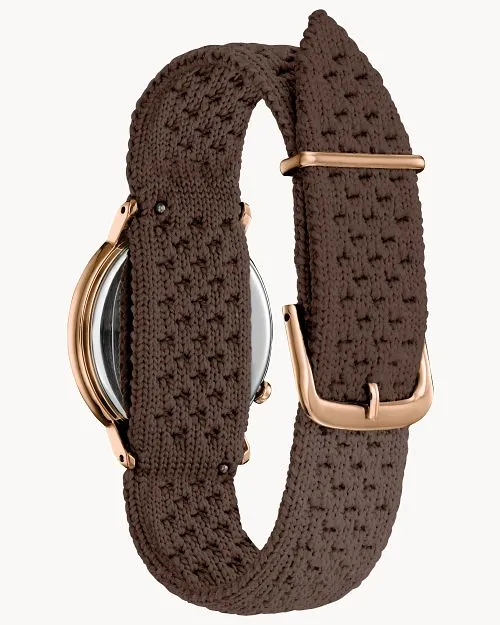 Citizen Ecosphere Brown Dial Eco-Pet Substainable Nylon Strap Watch EM1003-05X