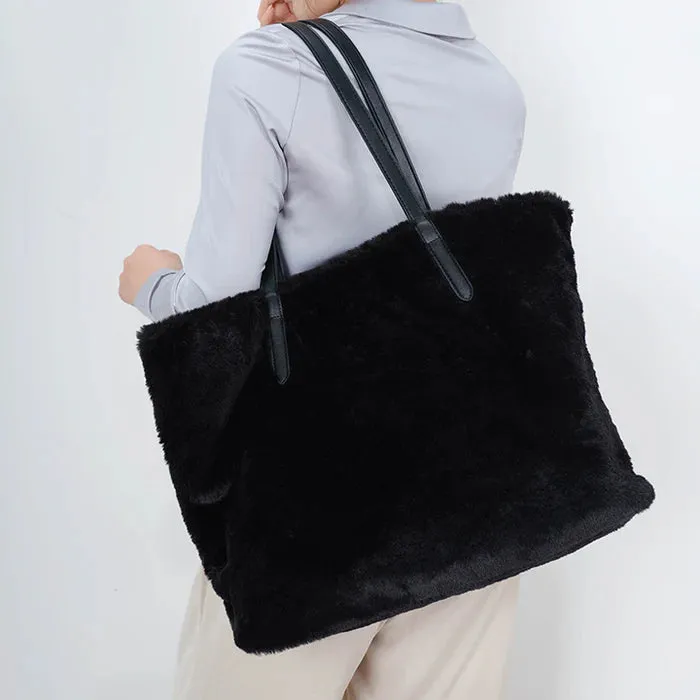 Co Lab Reversible Gem  7077  Black Vegan Fur