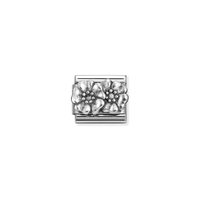 Composable Classic Double Flower Link - Silver - 330101/73
