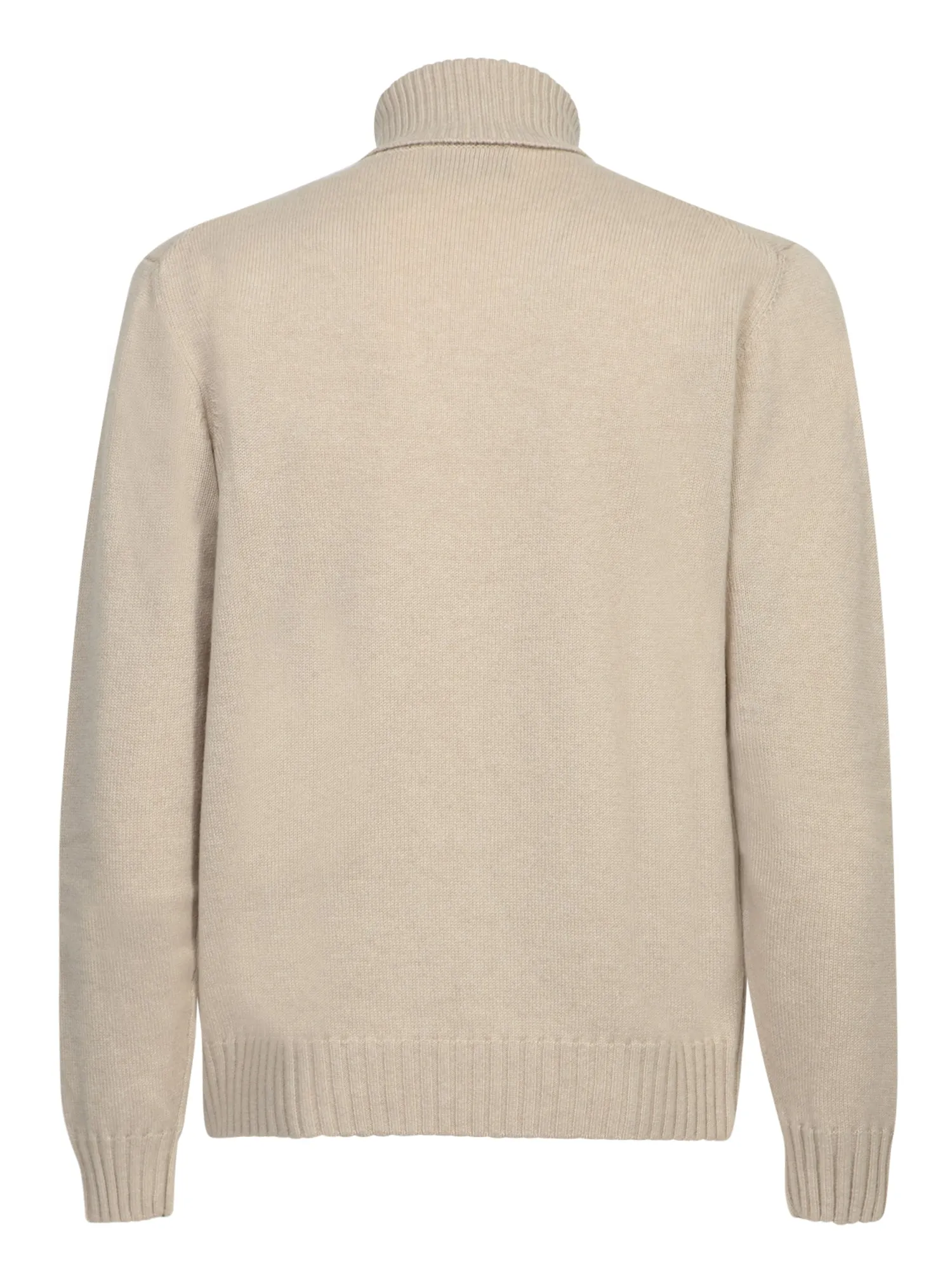 Cream Cashmere Turtleneck Sweater