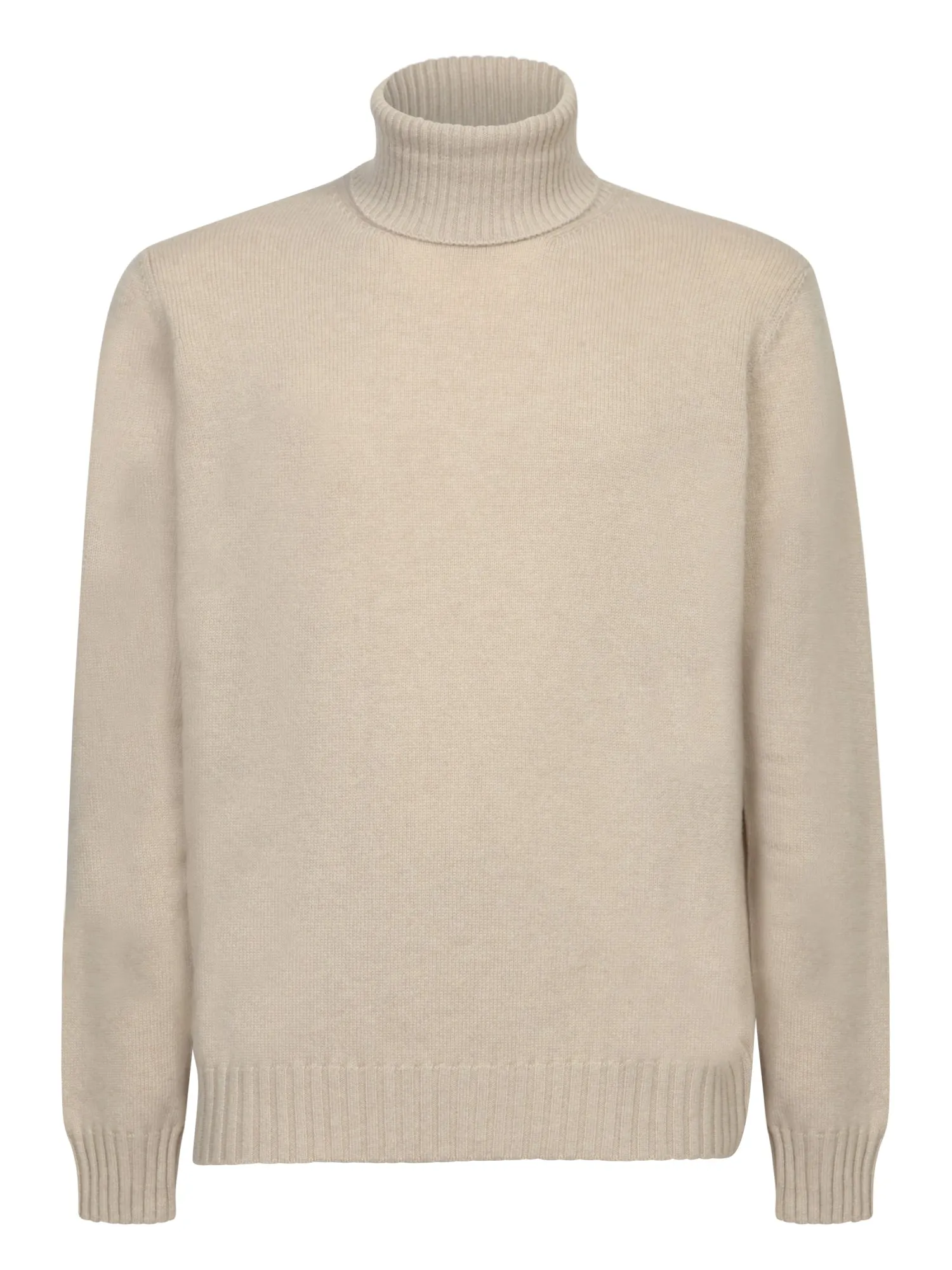 Cream Cashmere Turtleneck Sweater