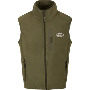 Drake Youth Camp Fleece Vest- Olive
