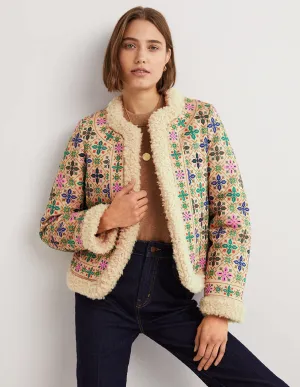 Faux Shearling Jacket-Rope