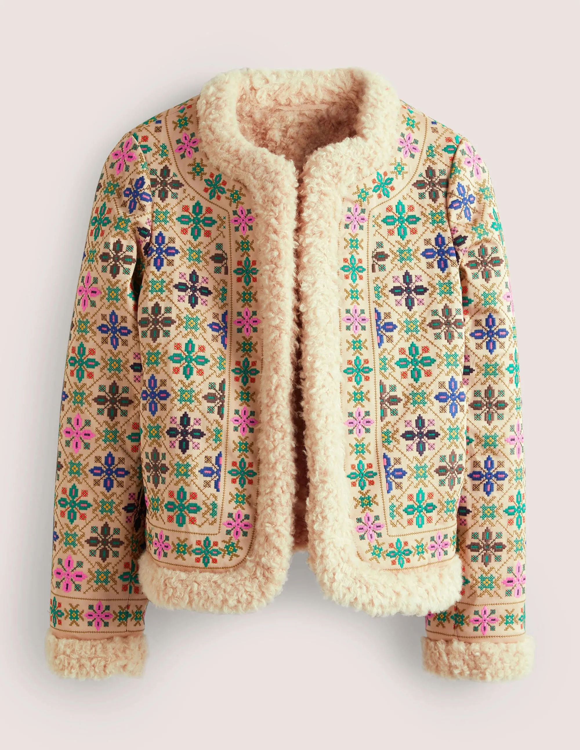 Faux Shearling Jacket-Rope