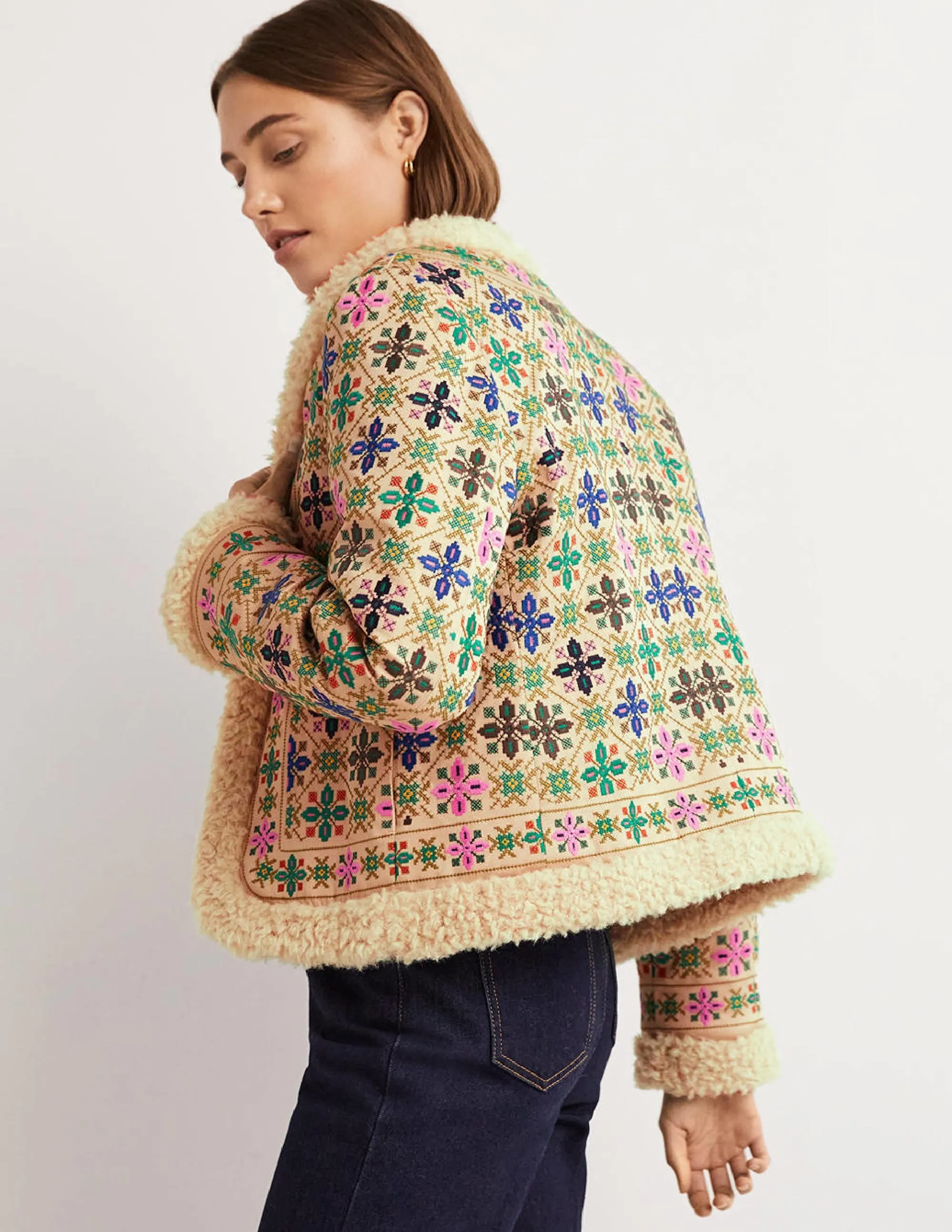 Faux Shearling Jacket-Rope