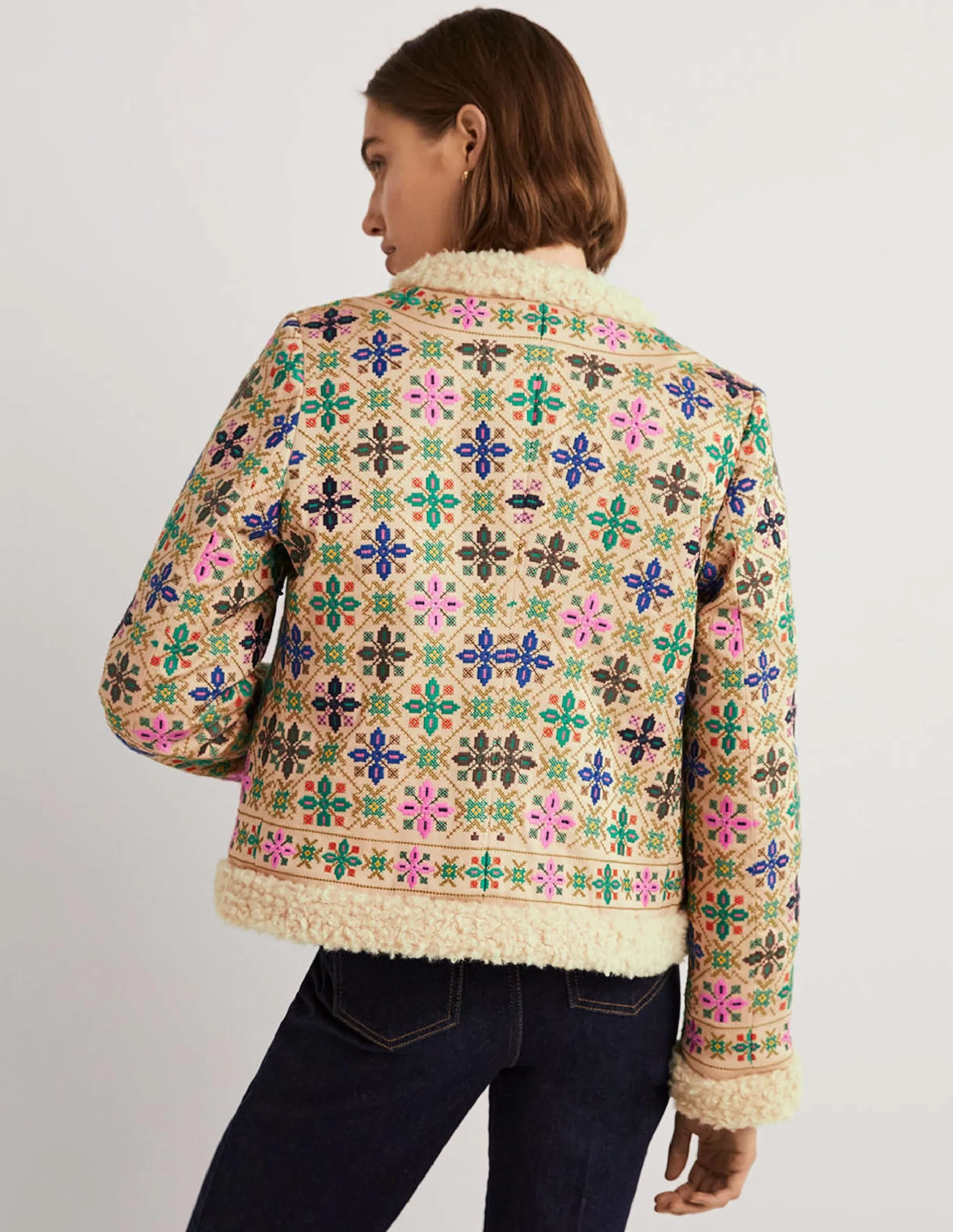 Faux Shearling Jacket-Rope