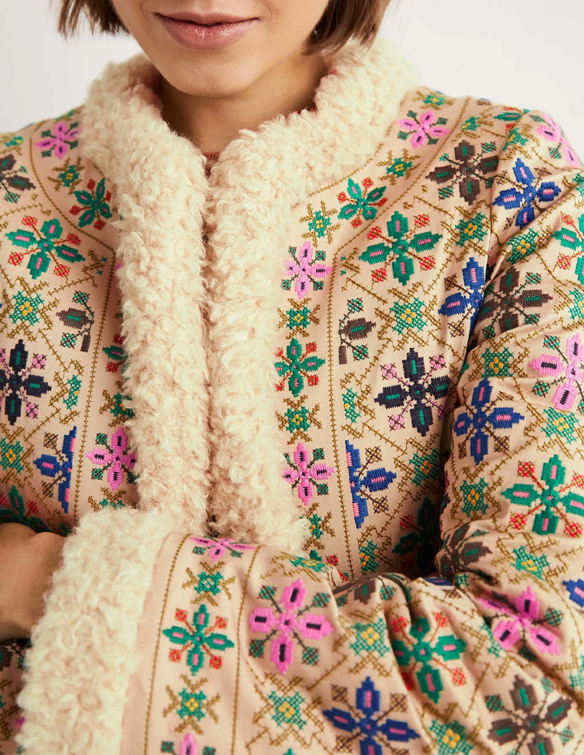 Faux Shearling Jacket-Rope