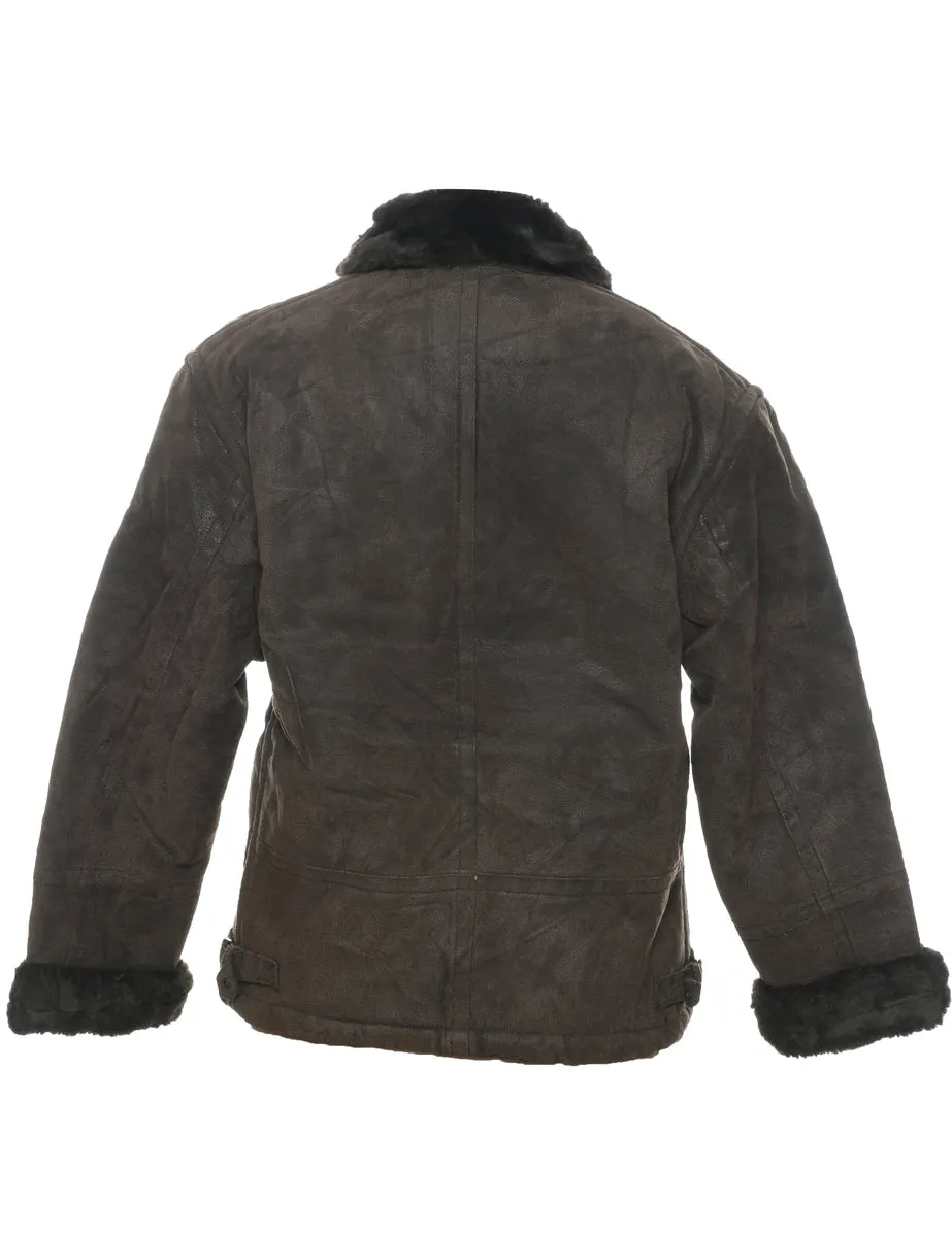 Guess Shearling Suede Jacket - S