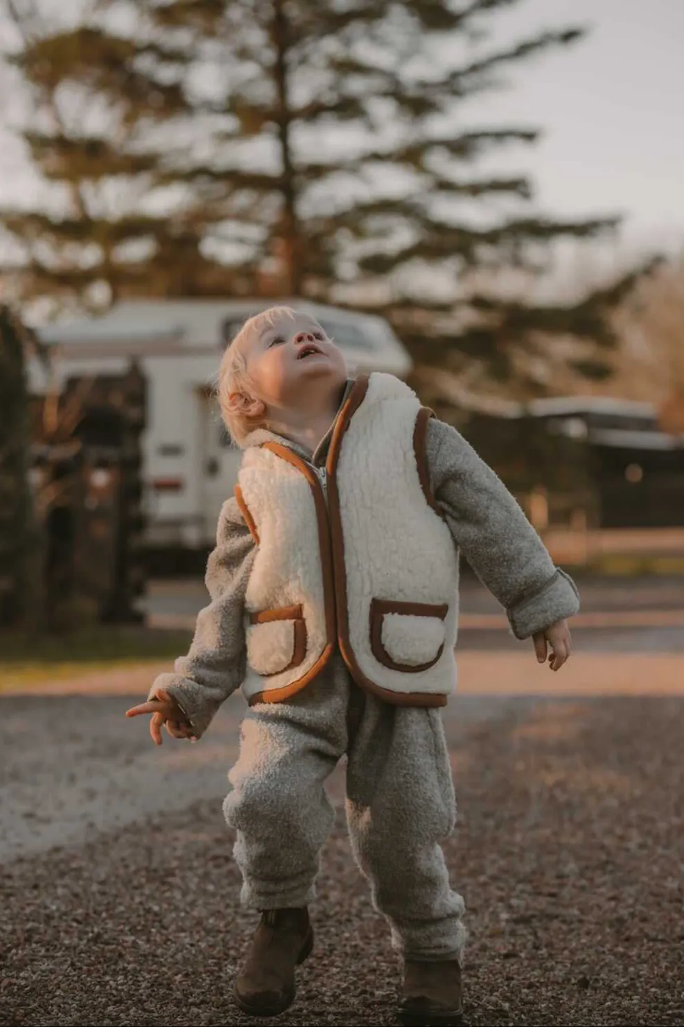 Harper Hooded Wool Vest - Children