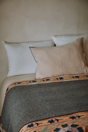 ISABELLE Sofa Throw Blanket in Merino Wool - Ash Grey