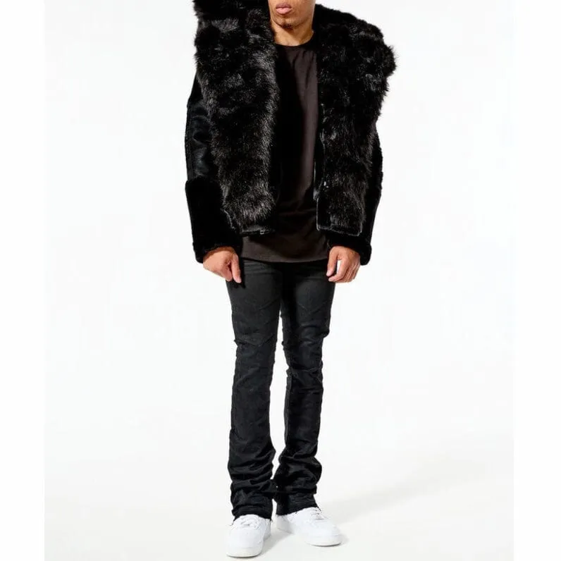 Jordan Craig El Jefe Shearling Moto Jacket (Black) 91590