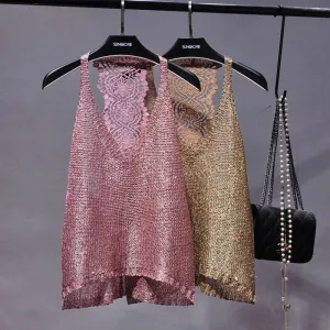 Knitted Sequin Top