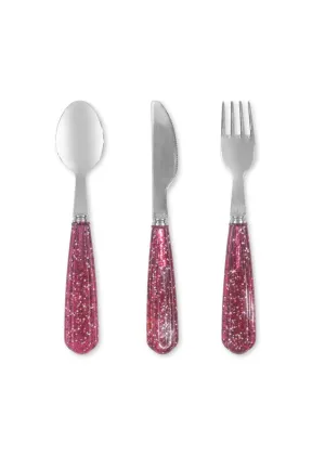 (KS103030) Glitter Cutlery - Sparkling Sangria