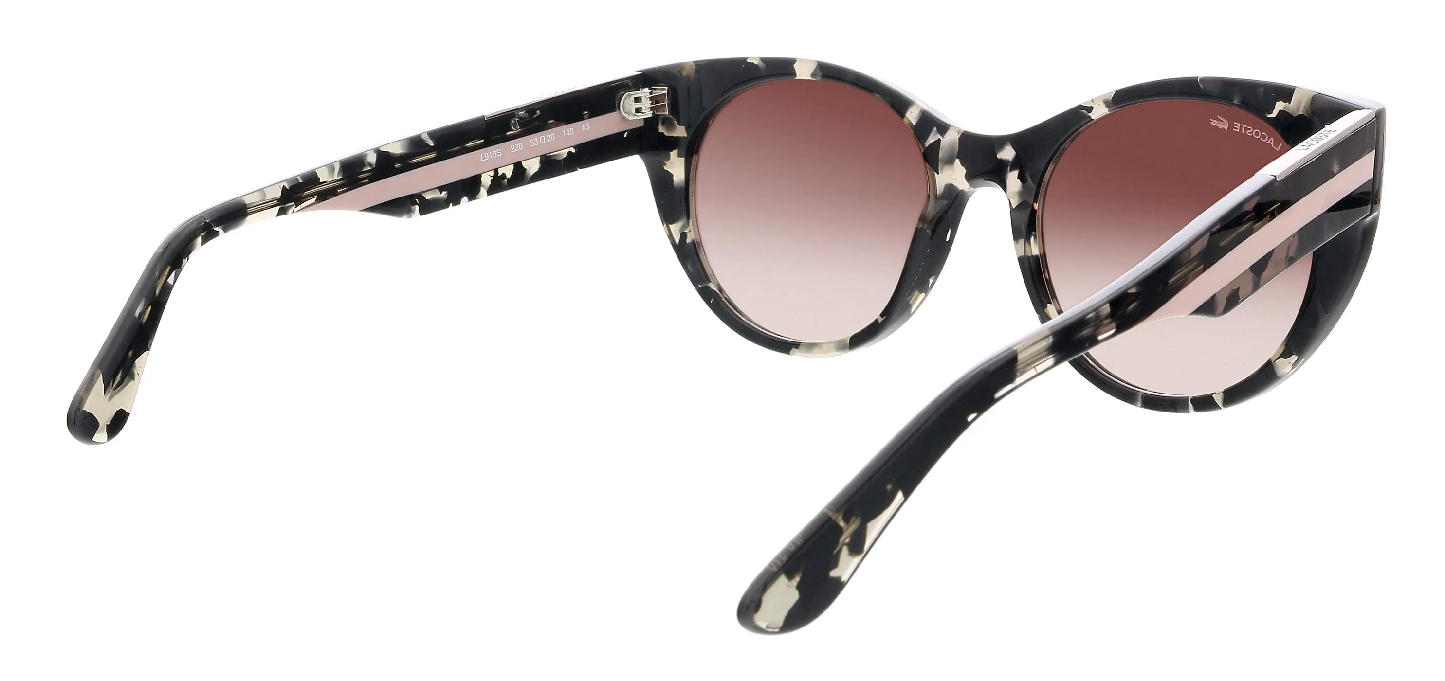 Lacoste L913S 41562 Grey Havana Rounded Cateye Sunglasses