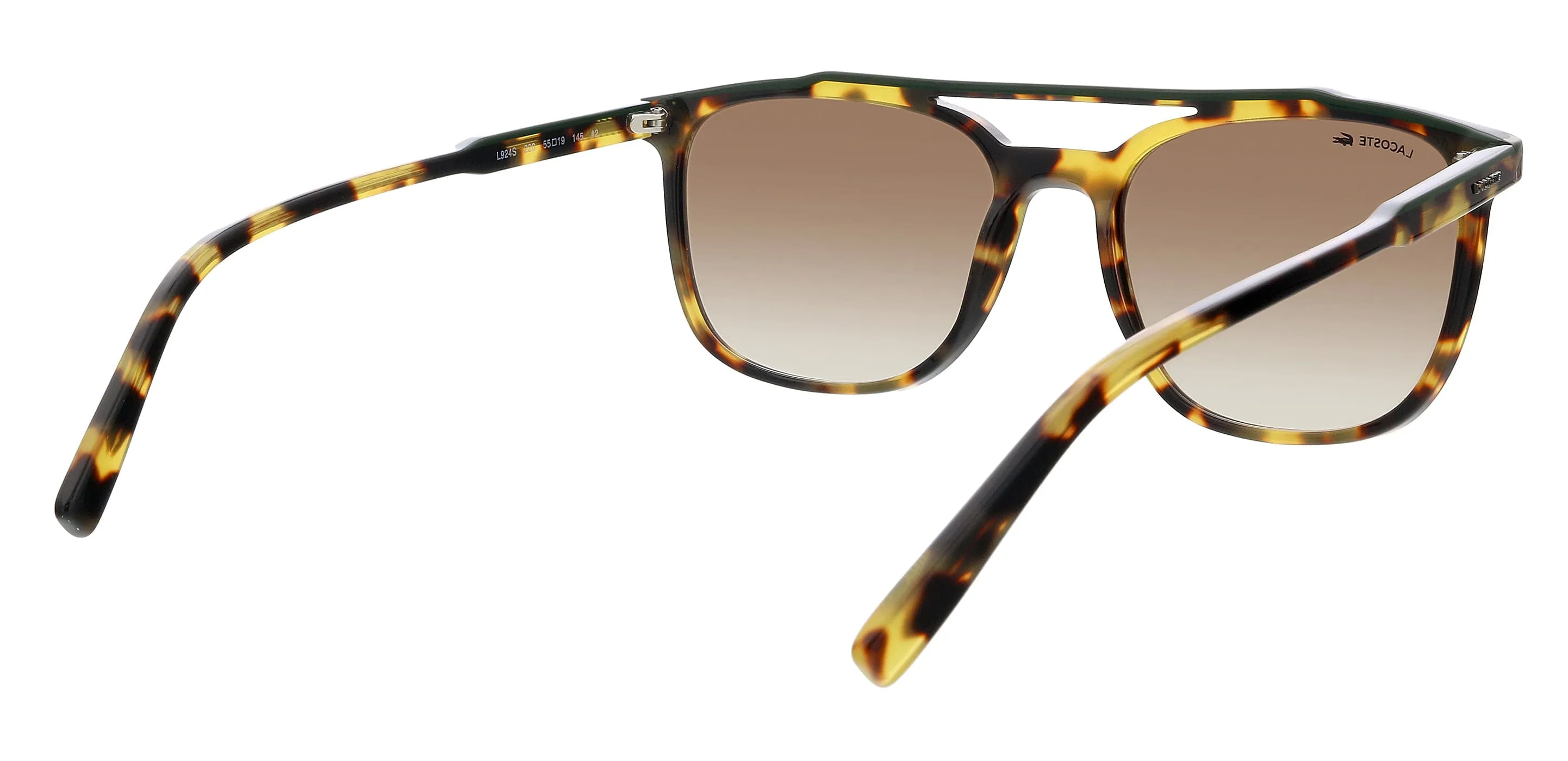 Lacoste L924S 43116 Havana Tokio/Green Brow Bar Square Sunglasses