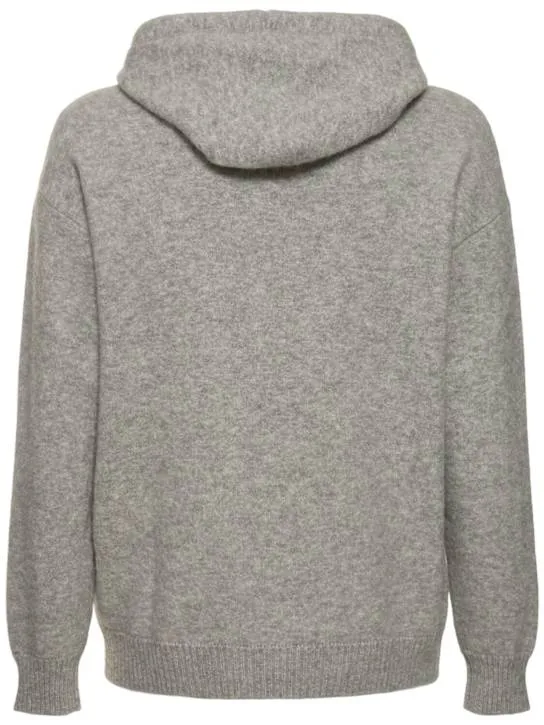 Laneus   Knitted cashmere blend hoodie 