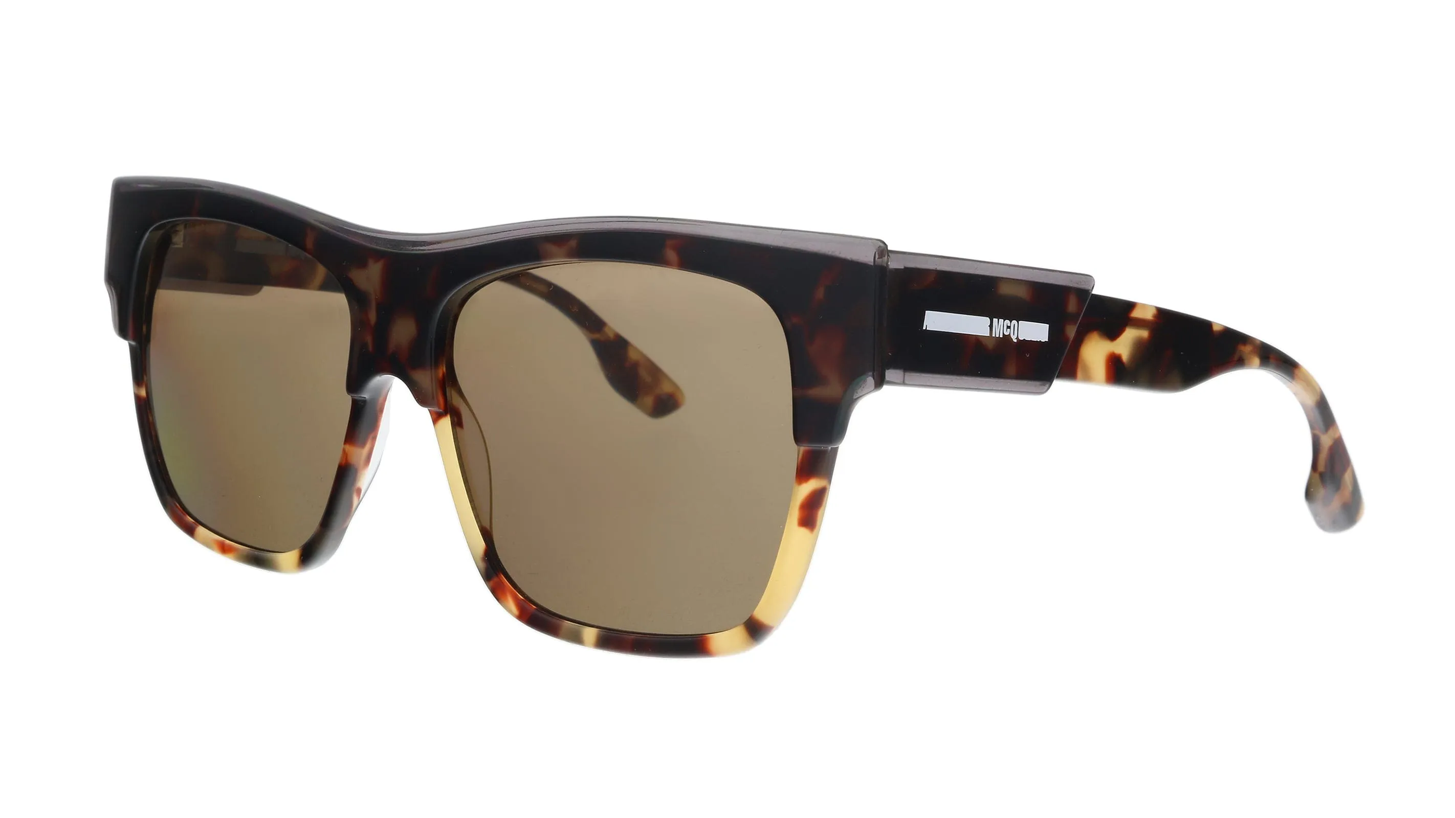 McQ MQ0004S-003 Havana Rectangle Sunglasses