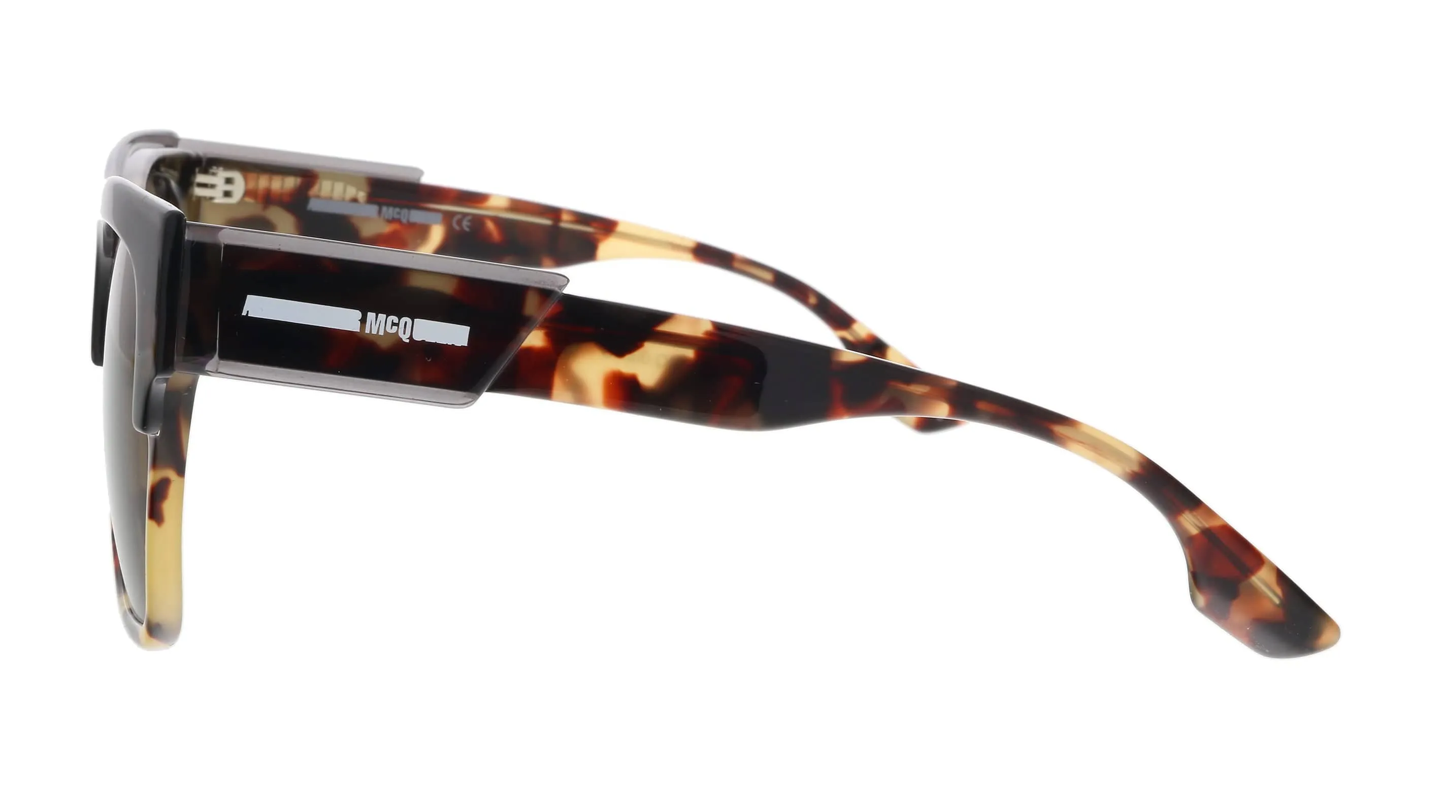 McQ MQ0004S-003 Havana Rectangle Sunglasses