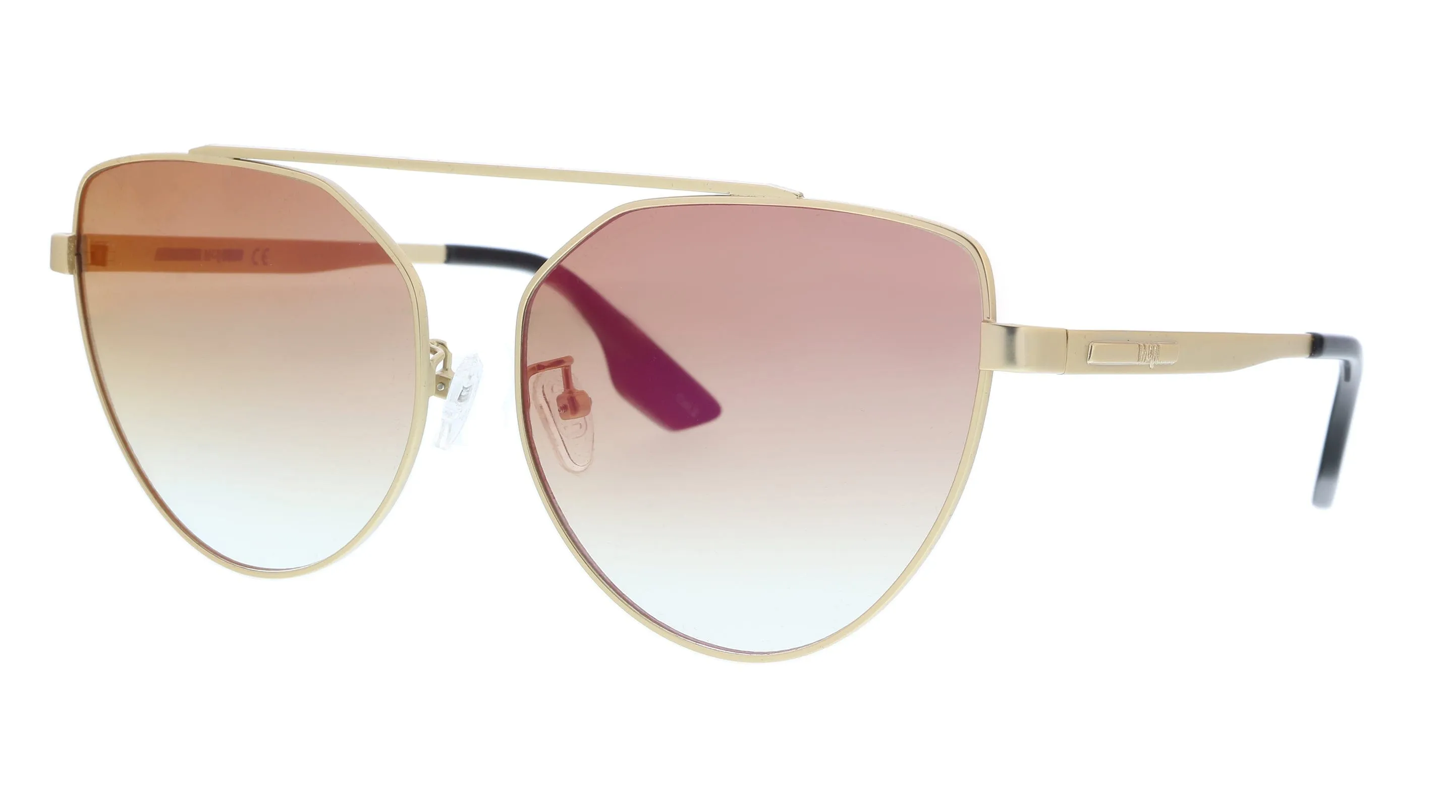 McQ MQ0075S-003 Gold Cateye Sunglasses