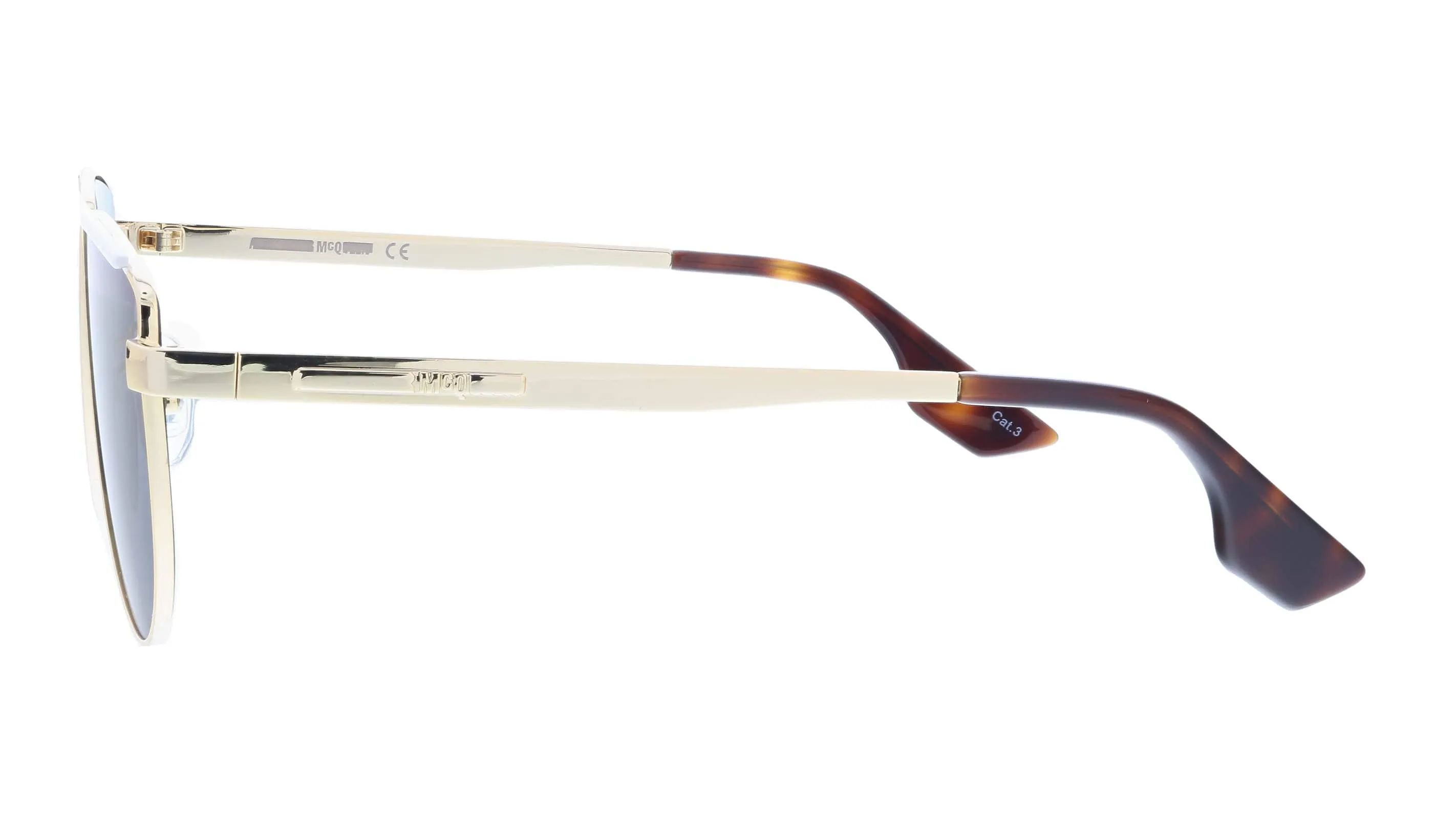 McQ MQ0093S-002 Gold Aviator Sunglasses