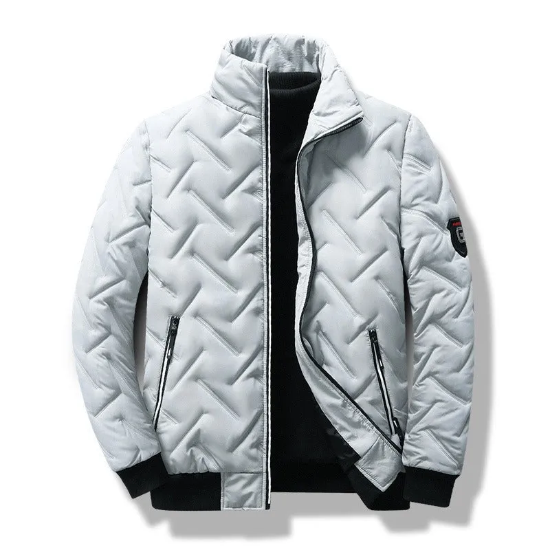 Men's Bomber Jacket – Casual Thick Cotton Padded Slim Fit Coat for Ultimate Comfort & Style | 519