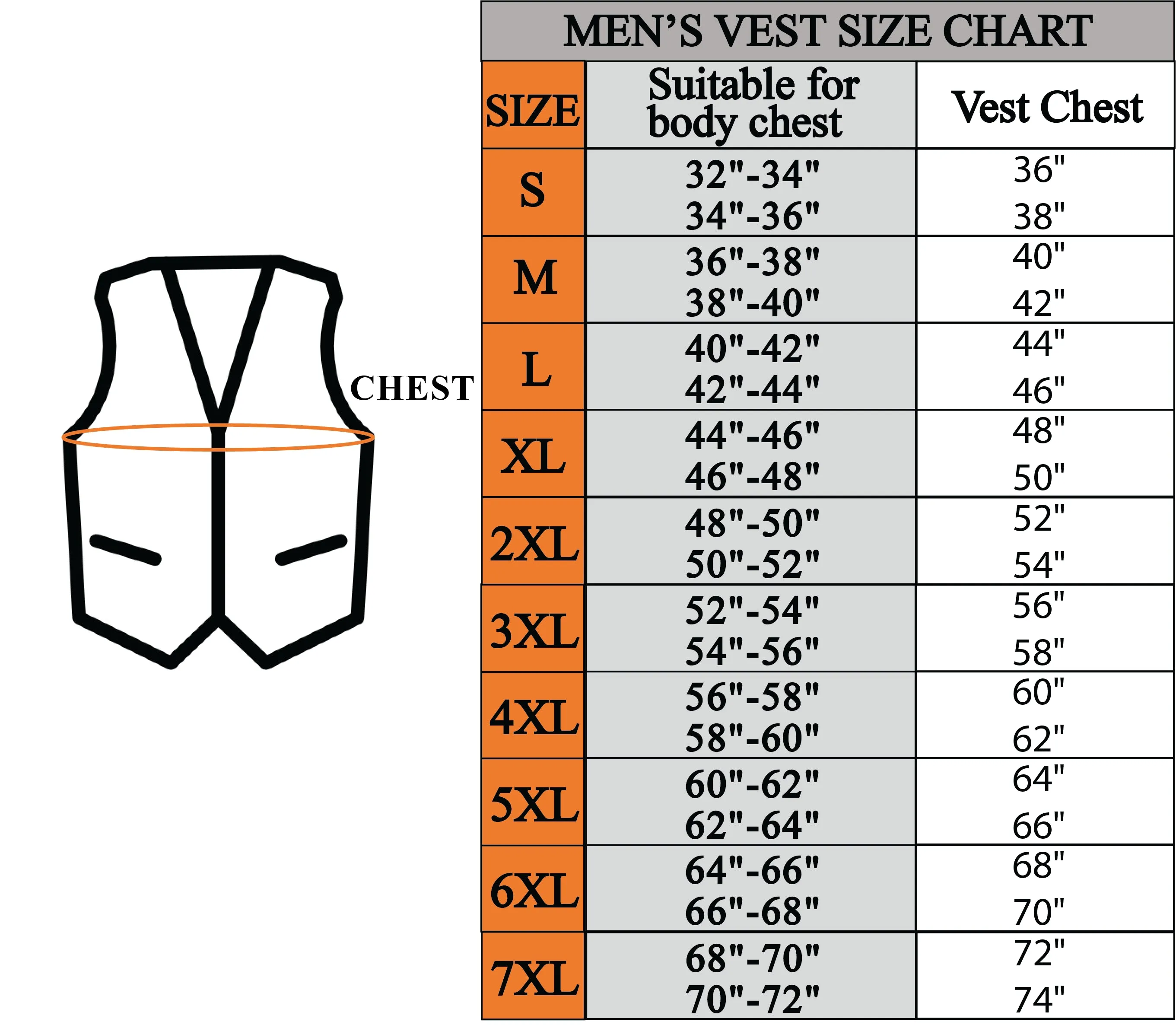 Mens Motorcycle Club Vest With Black Liner