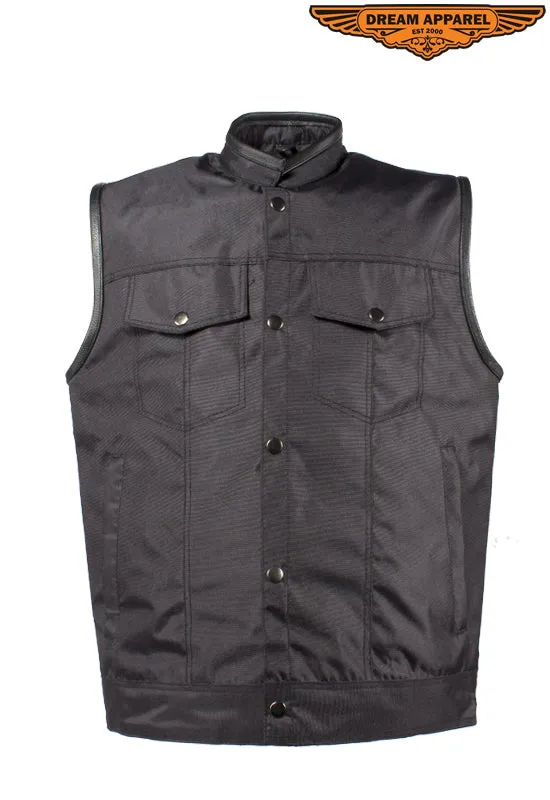 Mens Textile Motorcycle Vest With Concealed Carry