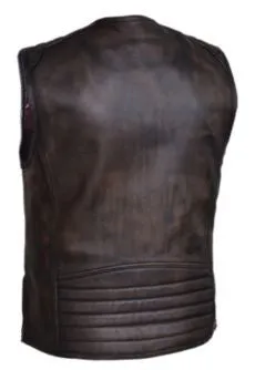 Mens Zippered MONTANA Brown Vest
