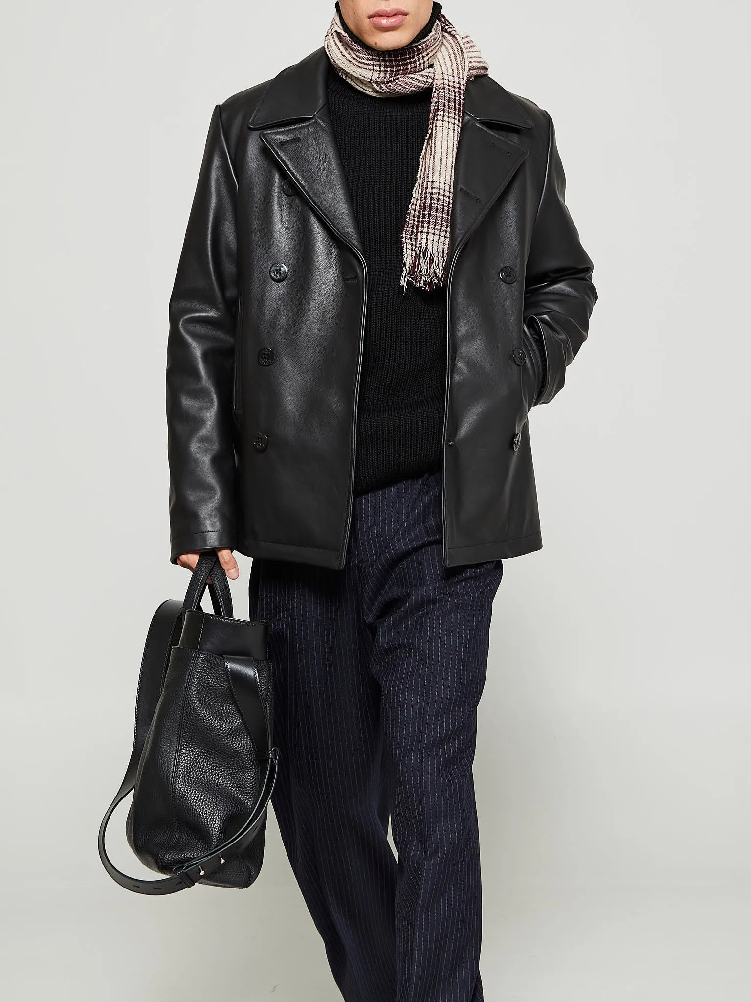 Navy Turtleneck in Black