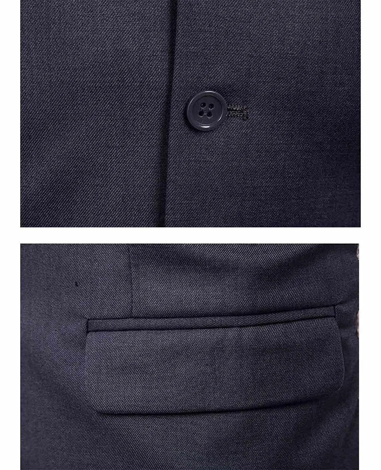 Nidicus Mens Formal Satin V-Neck 4 Button Solid Tuxedo Modern Stylish Suit Vest