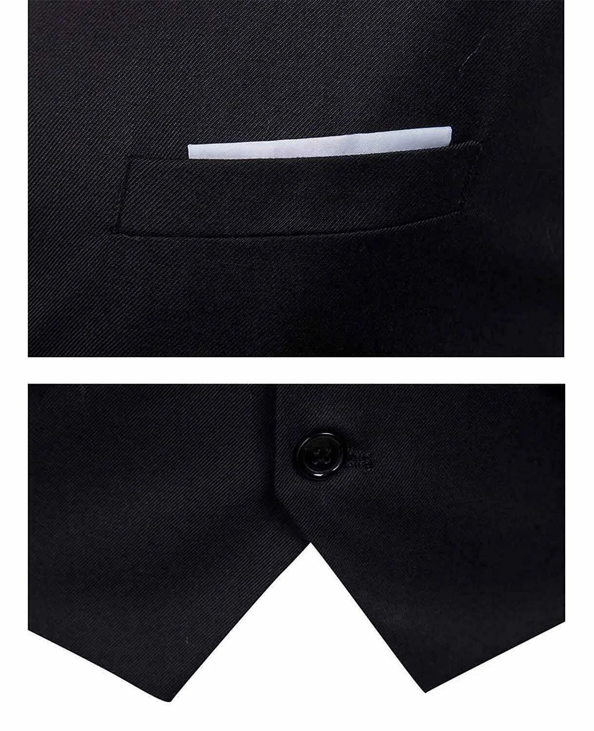 Nidicus Mens Formal Satin V-Neck 4 Button Solid Tuxedo Modern Stylish Suit Vest