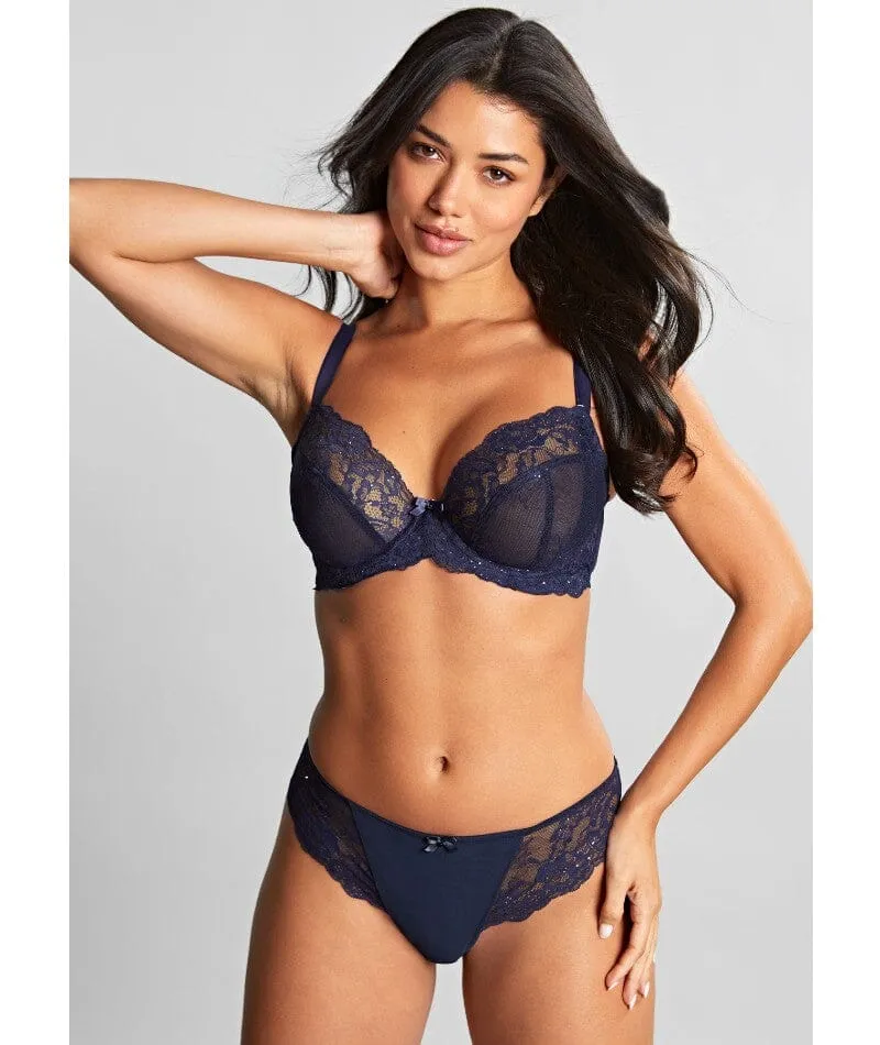 Panache Ana Underwired Plunge Bra - Midnight Sequin