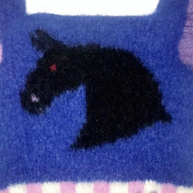 Pony knit vest Blue