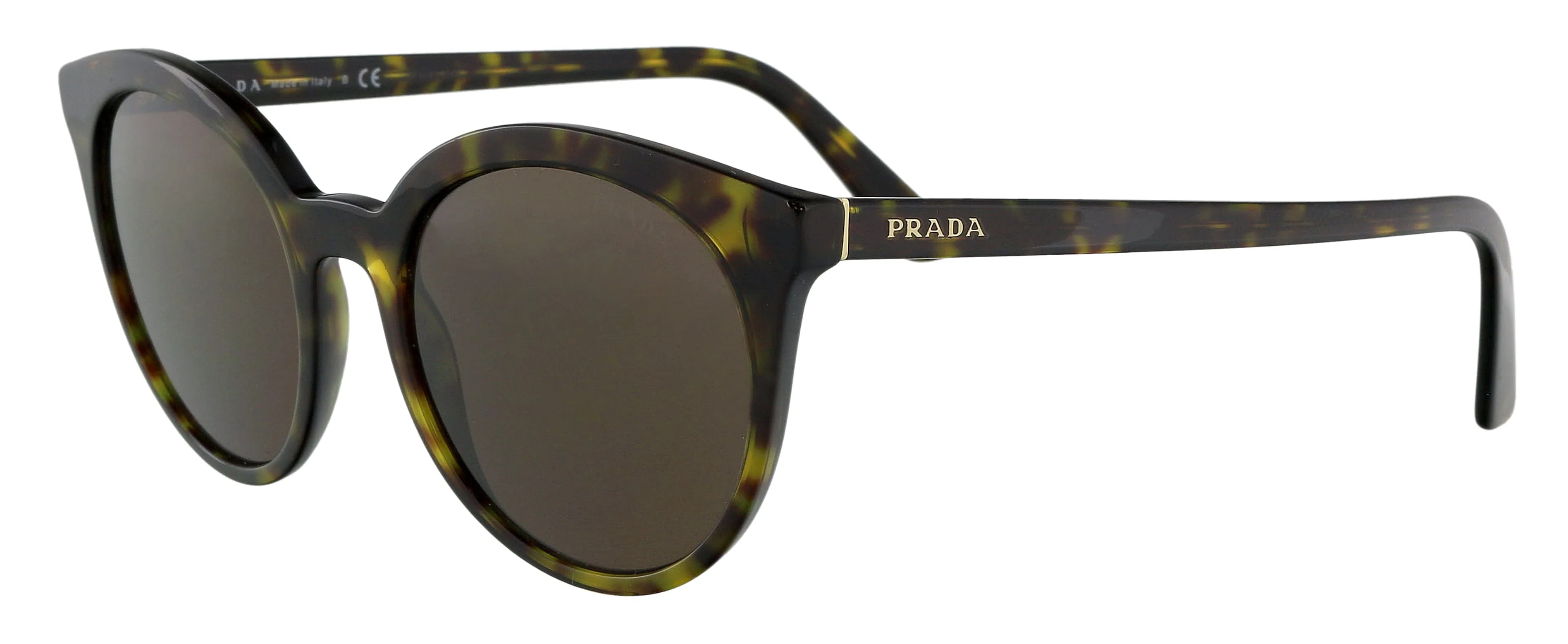 Prada 0PR 02XS 2AU8C153 Heritage Full Rim Havana  Round Sunglasses