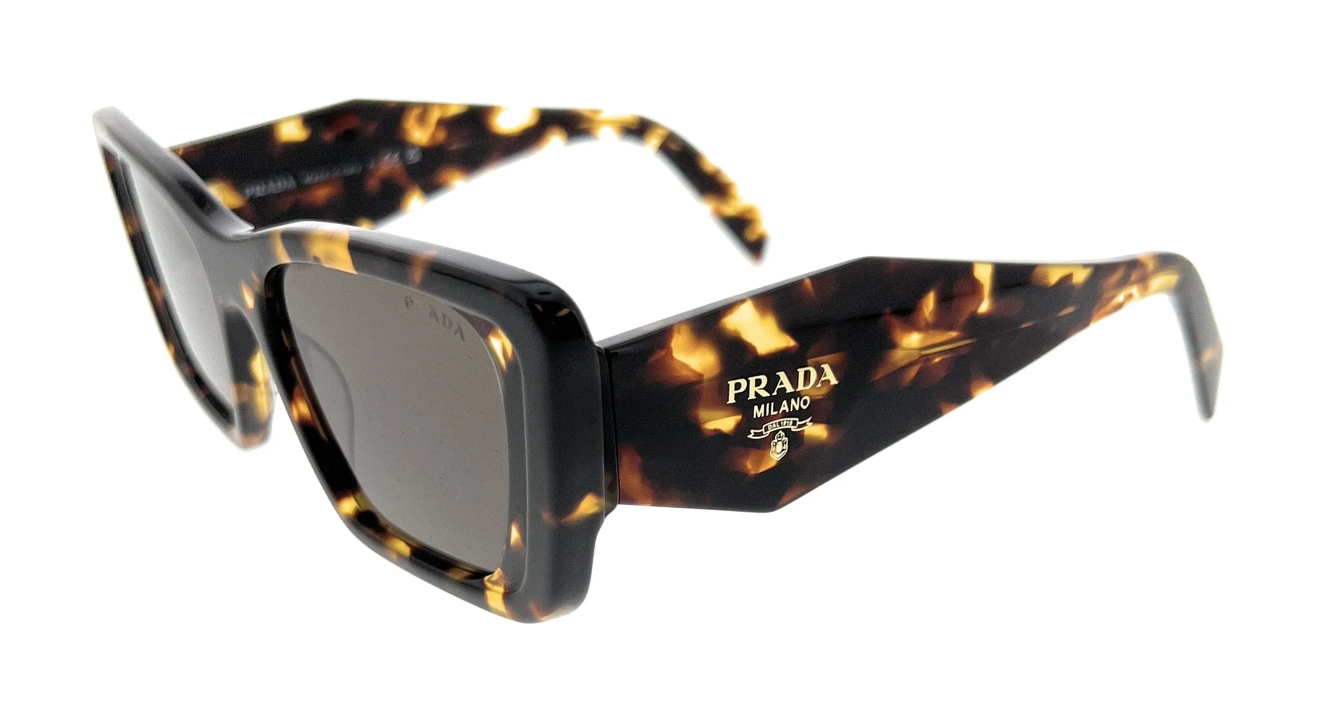 Prada 0PR 08YS 01V8C1 Honey Havana Rectangle Sunglasses
