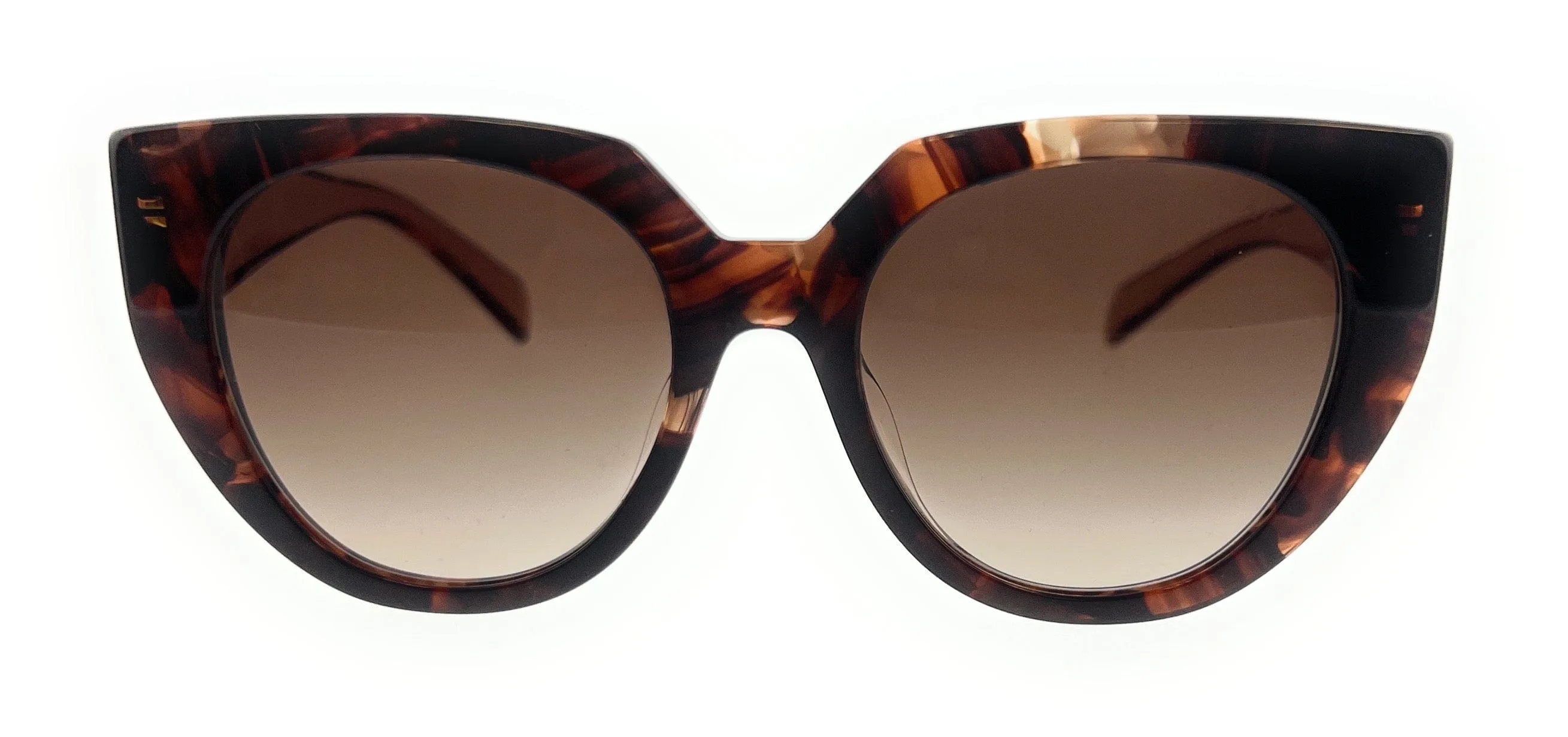 Prada 0PR 14WSF 01R0A6 
Caramel Tortoise/Powder Rectangle Sunglasses