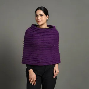 Purple - Kumaun Hand Knitted Woolen Cowl 131