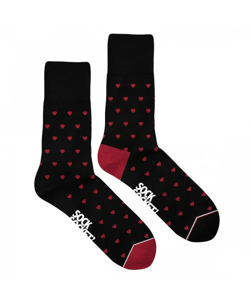 Red hearts pattern - Thérèse socks