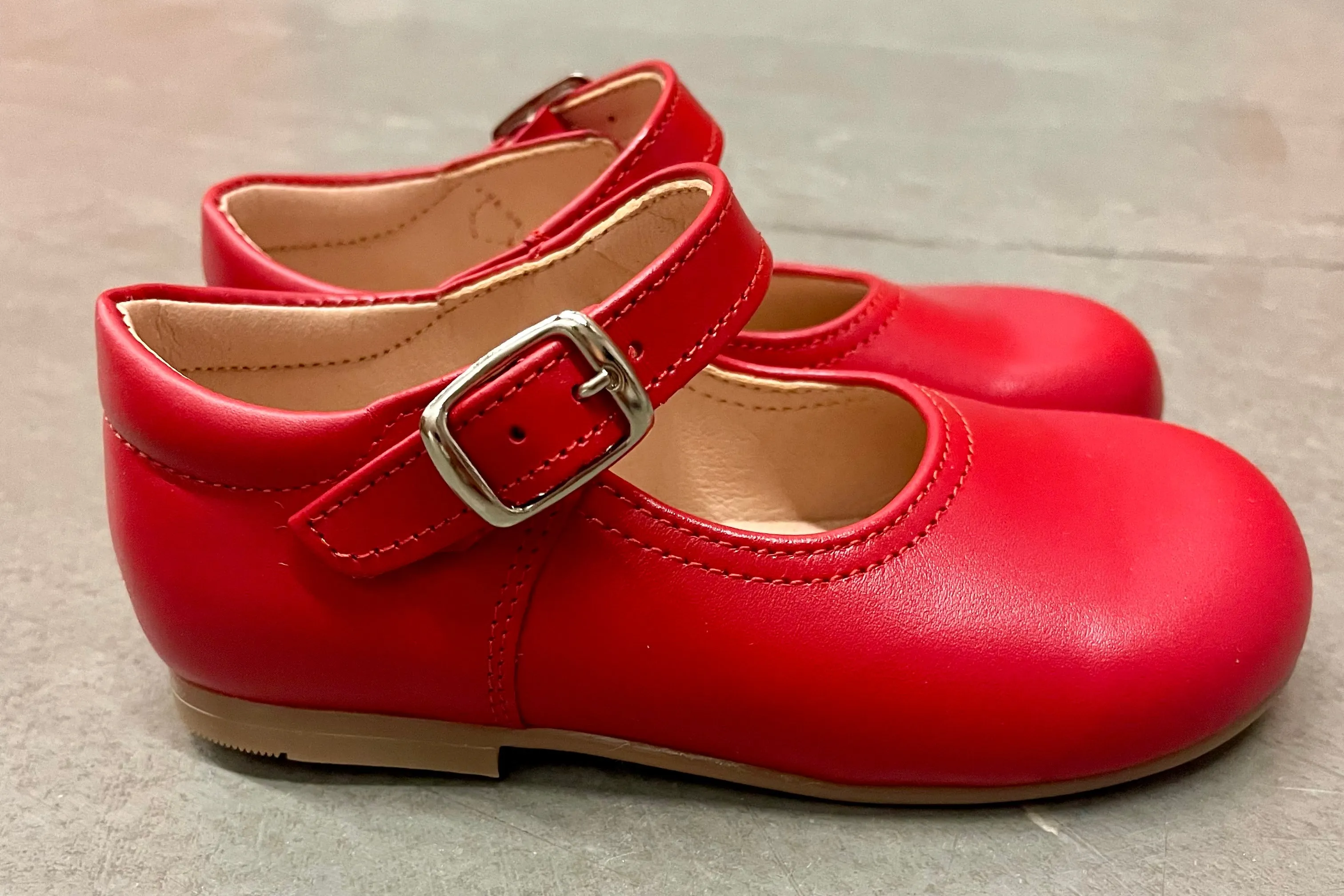 Red Leather Mary Janes